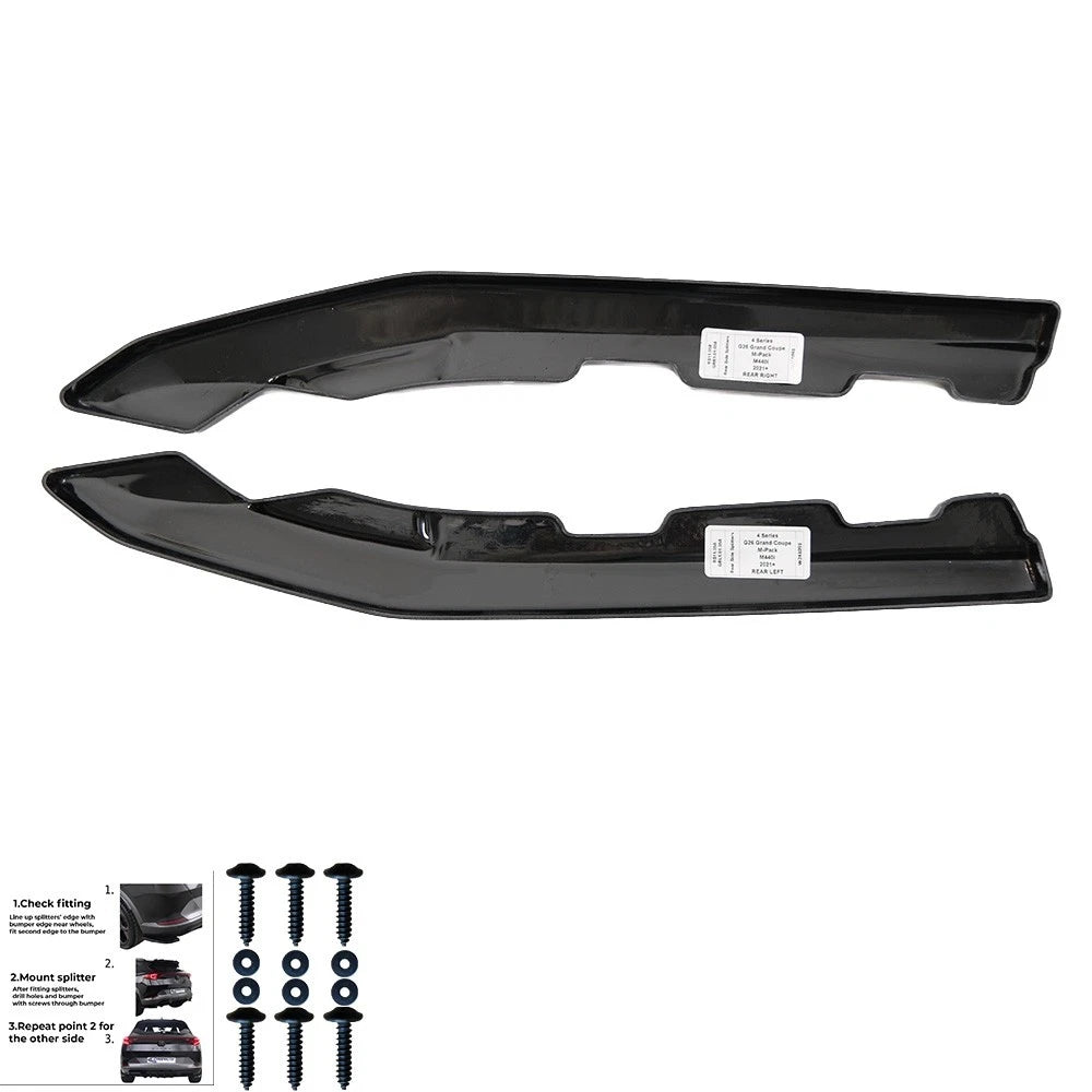 🔥ART.6452 SPLITTER POSTERIORE ADATTO PER BMW SERIE 4 G26 GRAND COUPÉ DAL 2021🔥