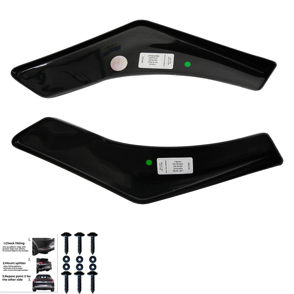 🔥ART.6457 SPLITTER POSTERIORE PER BMW SERIE 1 F40 M-PACK M135i 2019–2024🔥