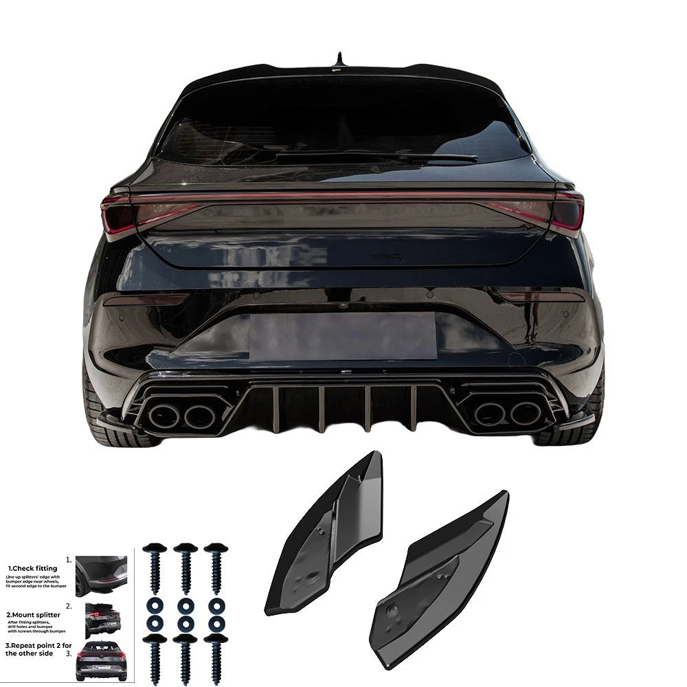 🔥ART.6464 SPLITTER POSTERIORE COMPATIBILE CON CUPRA LEON DAL 2020 V3🔥