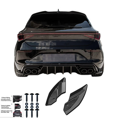 🔥ART.6464 SPLITTER POSTERIORE COMPATIBILE CON CUPRA LEON DAL 2020 V3🔥