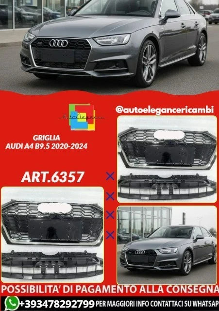 💕ART.6357 GRIGLIA ADATTA PER AUDI A4 B9.5 2020-2024 💕
