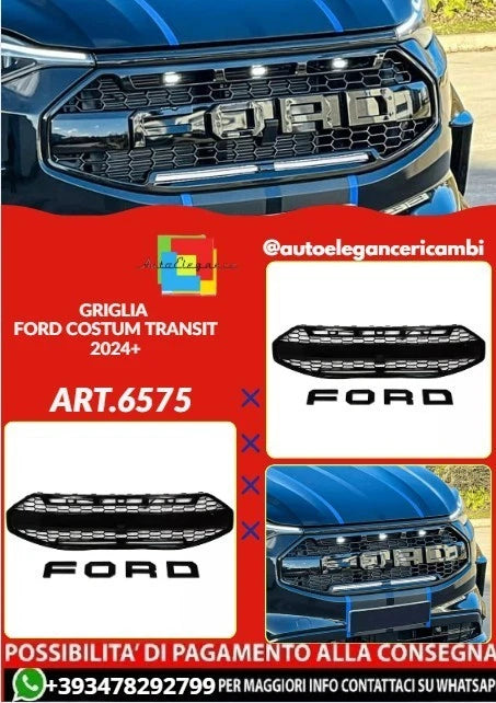 ART.6575 GRIGLIA ADATTO PER FORD COSTUM TRANSIT 2024+ RAPTOR LOOK