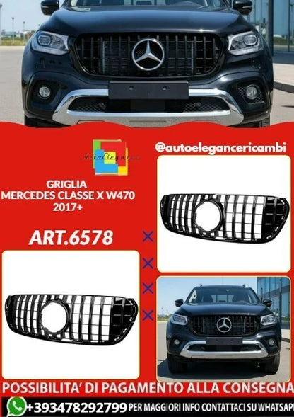💕ART.6578 GRIGLIA NERA LUCIDA ADATTO PER MERCEDES CLASSE X W470 2017+💕