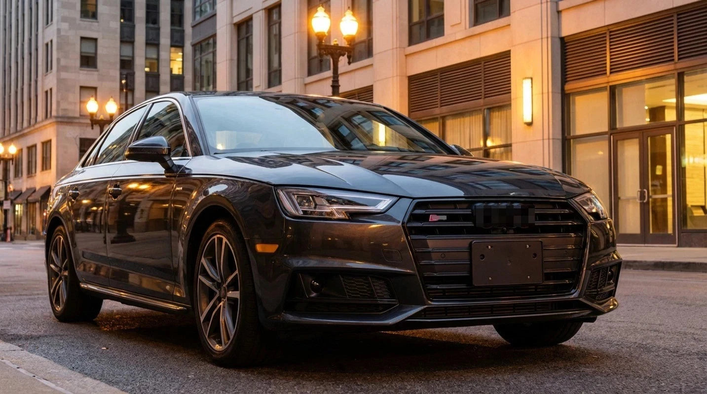 💕ART.6334 GRIGLIA NERA LUCIDA ADATTO PER AUDI A4 B9 8W 2016-2019 LOOK S4💕