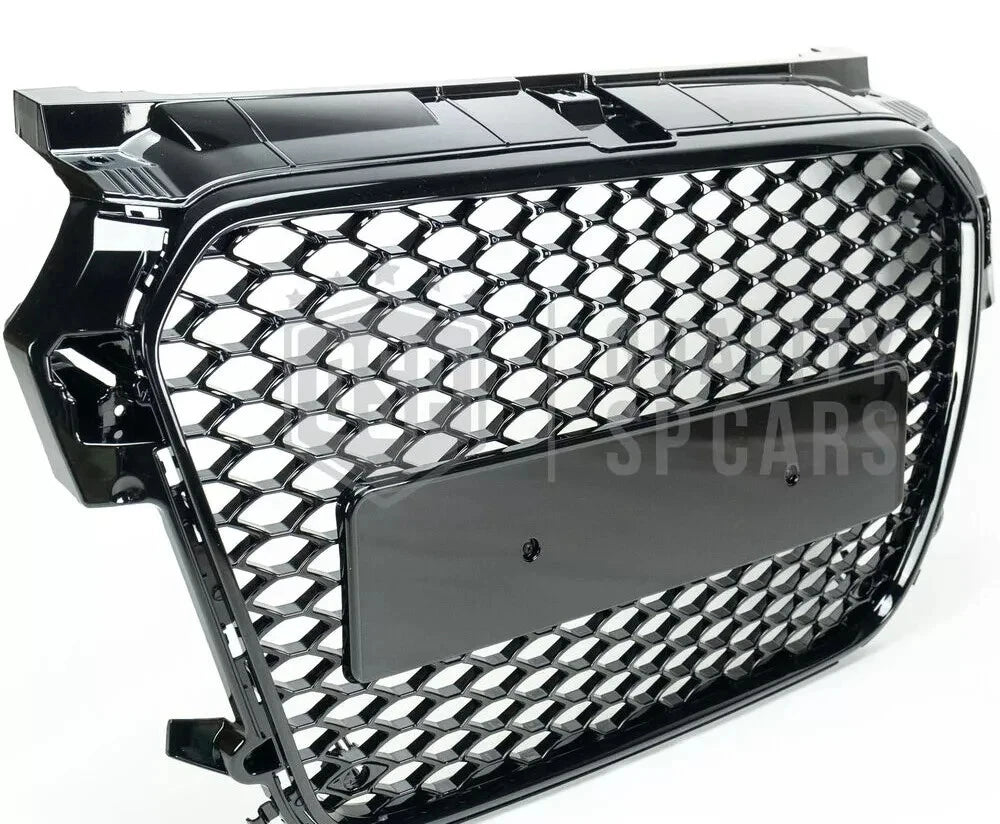 💕ART.6239 GRIGLIA NERA LUCIDA ADATTA PER AUDI A1 8X 2010-2014 LOOK RS1💕