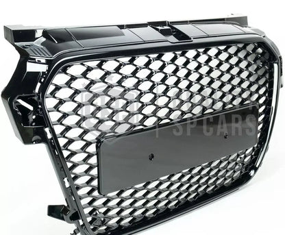 💕ART.6239 GRIGLIA NERA LUCIDA ADATTA PER AUDI A1 8X 2010-2014 LOOK RS1💕