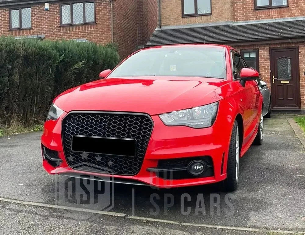 💕ART.6239 GRIGLIA NERA LUCIDA ADATTA PER AUDI A1 8X 2010-2014 LOOK RS1💕