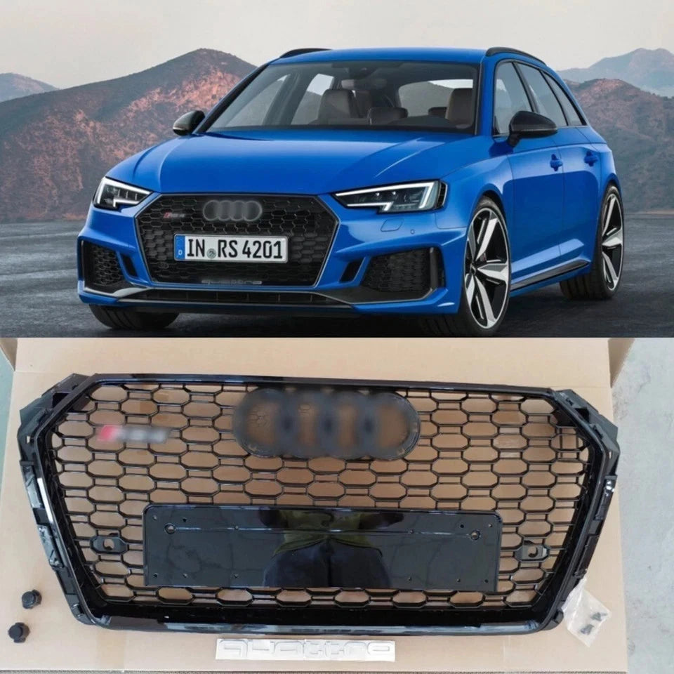 💕ART.6231 GRIGLIA NERA ADATTA PER AUDI A4 B9 2016+ RS4 LOOK💕