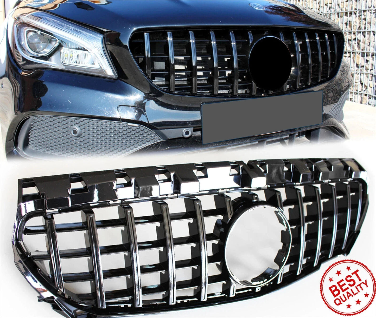 💕ART.6226 GRIGLIA NERA ADATTA PER MERCEDES CLA W117 2013-2019 LOOK AMG💕