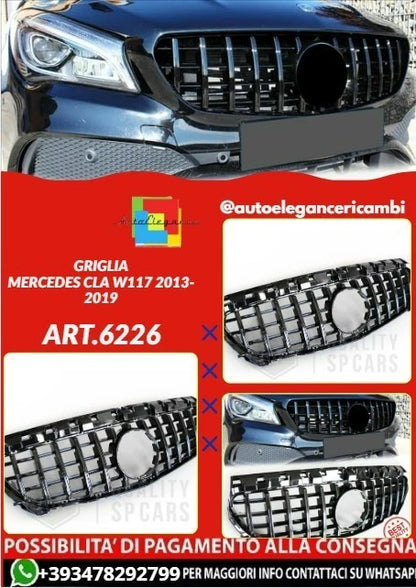 💕ART.6226 GRIGLIA NERA ADATTA PER MERCEDES CLA W117 2013-2019 LOOK AMG💕