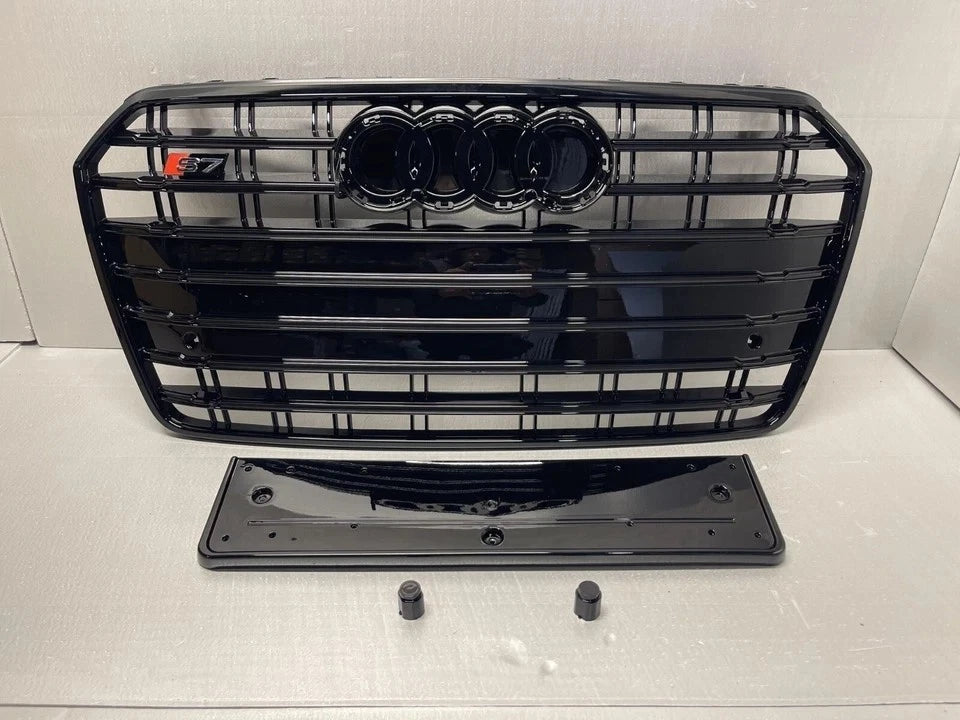 ART.4345 GRIGLIA ANTERIORE NERA S7 LOOK PER AUDI A7 4G 2015+ FACELIFT