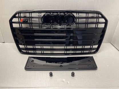 ART.4345 GRIGLIA ANTERIORE NERA S7 LOOK PER AUDI A7 4G 2015+ FACELIFT