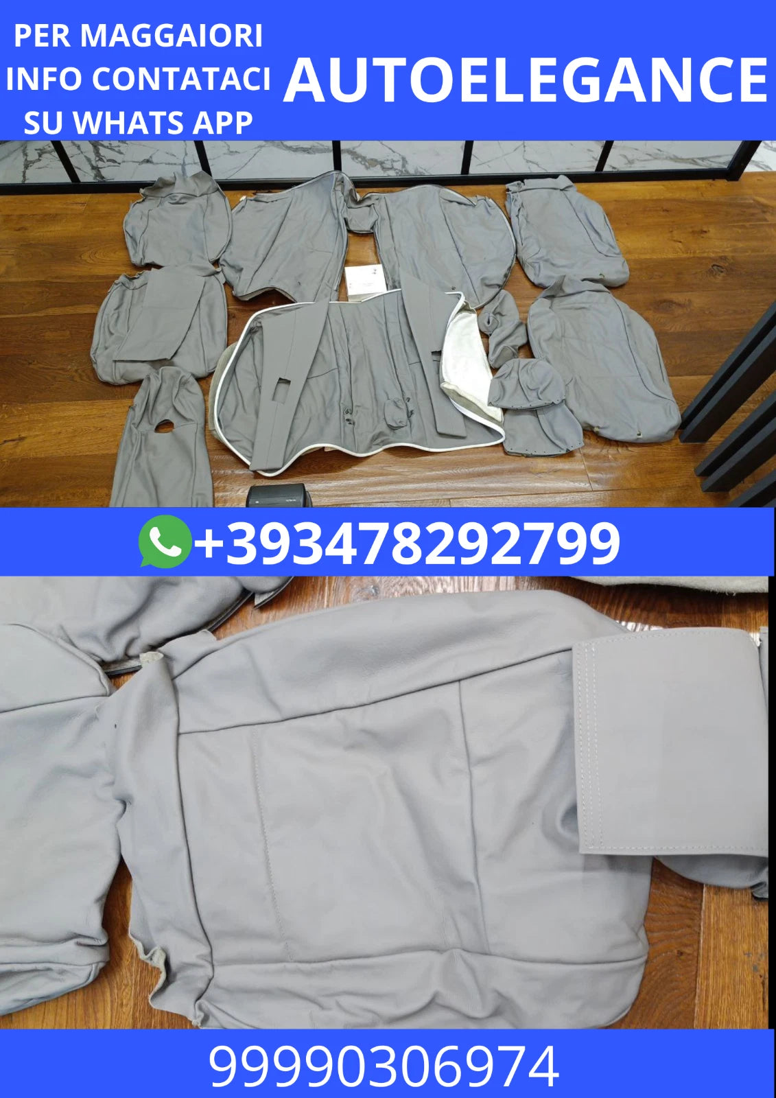 🎀SET fodere pelle grigio per BMW E60 - 99990306974🎀