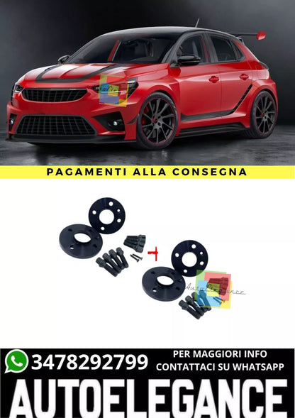 ⭐KIT 4 DISTANZIALI 16+20mm NERO ADATTO PER OPEL CORSA F dal 2020 4 fori⭐