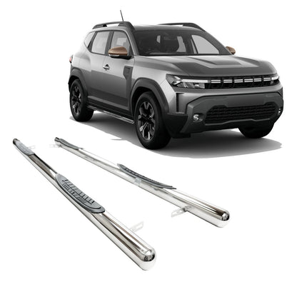 🔥ART.8494 BARRE LATERALI PEDANE INOX ADATTO PER DACIA DUSTER DAL 2024🔥