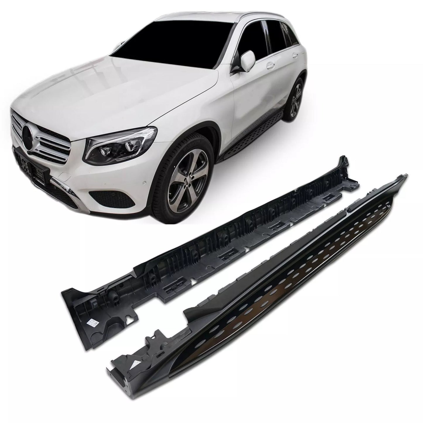 🔥ART.8513 PEDANE LATERALE SOTTOPORTA PER MERCEDES GLC X253 / C253  COUPE NERO🔥
