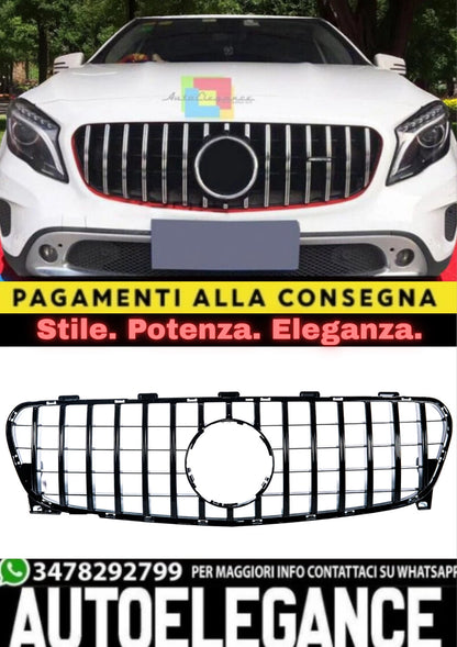 💫Griglia Anteriore Panamericana Nero Lucido per Mercedes GLA (X156) Facelift 💫