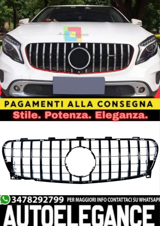 💫Griglia Anteriore Panamericana Nero Lucido per Mercedes GLA (X156) Facelift 💫