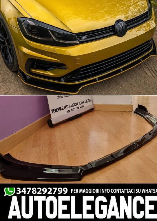 SPLITTER adatto per VW GOLF 7 7.5 SOTTO PARAURTI ANTERIORE ABS GTI GTD RLINE
