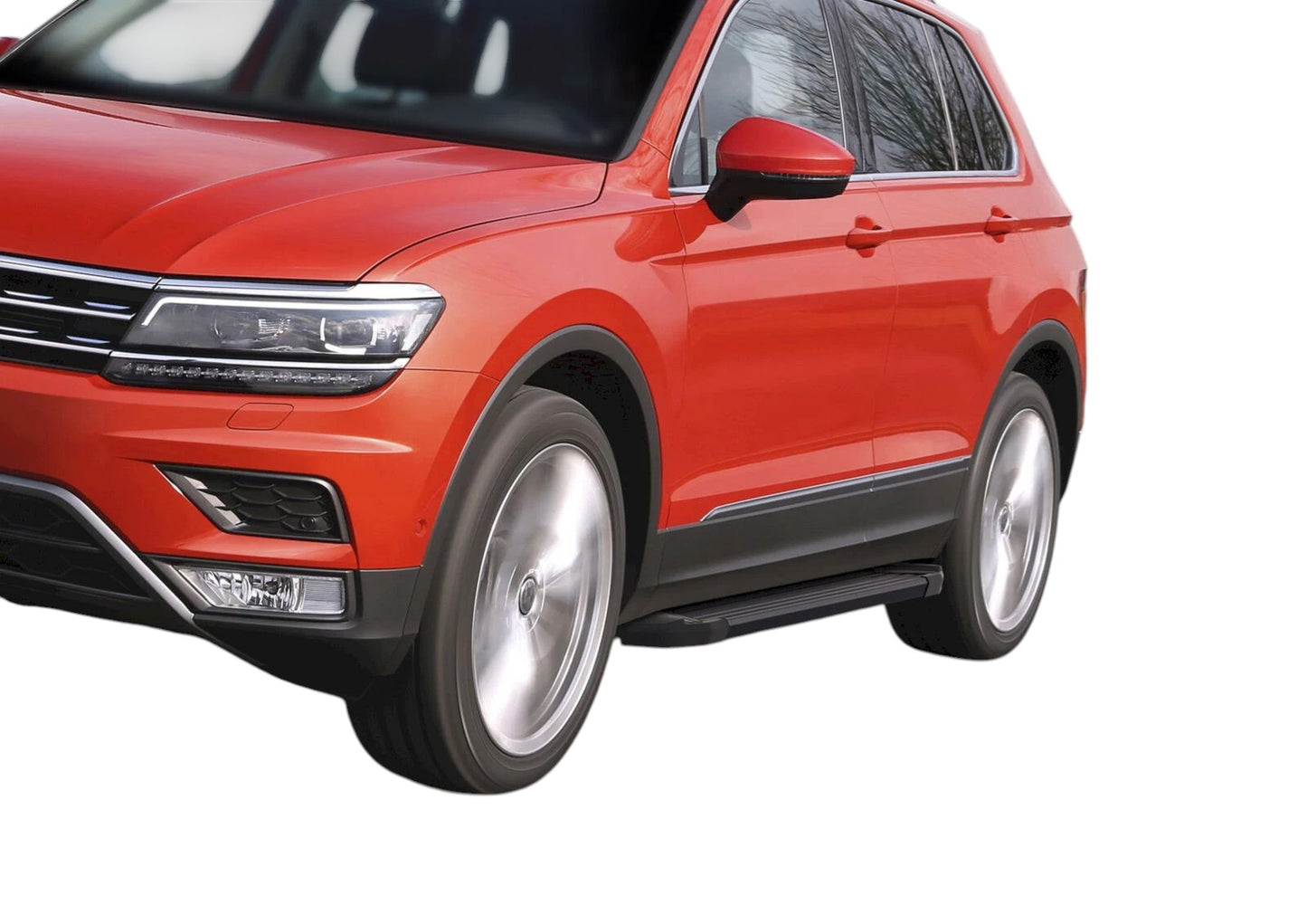 🔥ART.8601 PEDANE LATERALE SOTTOPORTA ALLUMINIO  VW TIGUAN 16-24 BASIC BLACK🔥