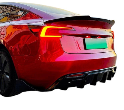 🔥ART.8609 DIFFUSORE POSTERIORE ADATTO PER TESLA MODEL 3 KIT CORPO NERO LUCIDO🔥