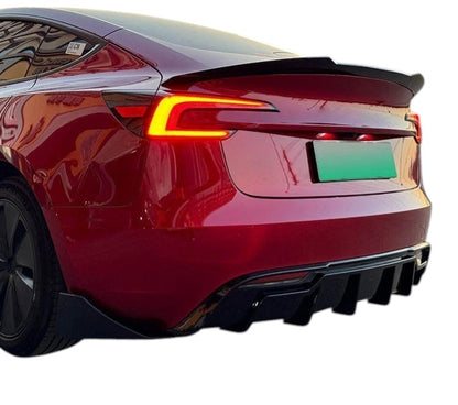 🔥ART.8616 DIFFUSORE POSTERIORE PER TESLA MODEL 3 KIT CORPO NERO LUCIDO 23+🔥
