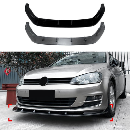 🔥ART.8639 SPLITTER ANTERIORE NERO LUCIDO VW GOLF MK7 R GTD GTI TSI TDI 13-16🔥