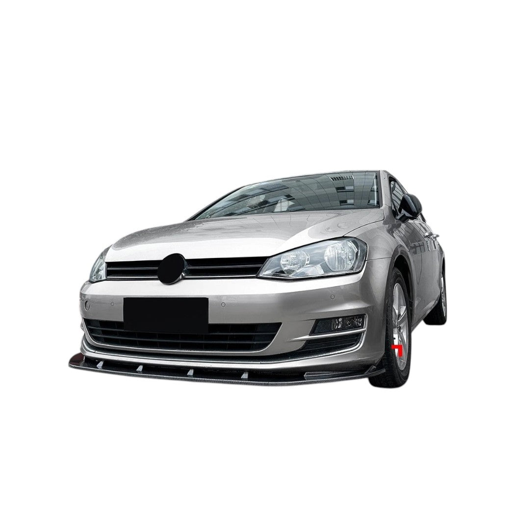 🔥ART.8640 SPLITTER ANTERIORE NERO LUCIDO VW GOLF MK7 R GTD GTI TSI TDI 13-16🔥