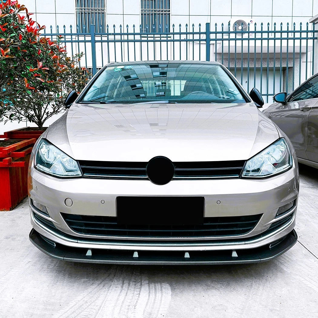 🔥ART.8640 SPLITTER ANTERIORE NERO LUCIDO VW GOLF MK7 R GTD GTI TSI TDI 13-16🔥
