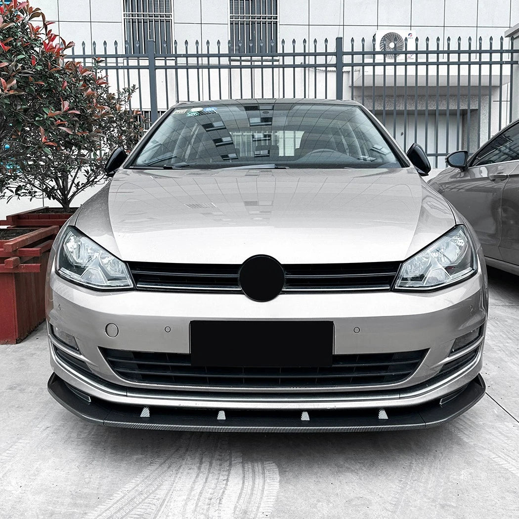 🔥ART.8640 SPLITTER ANTERIORE NERO LUCIDO VW GOLF MK7 R GTD GTI TSI TDI 13-16🔥