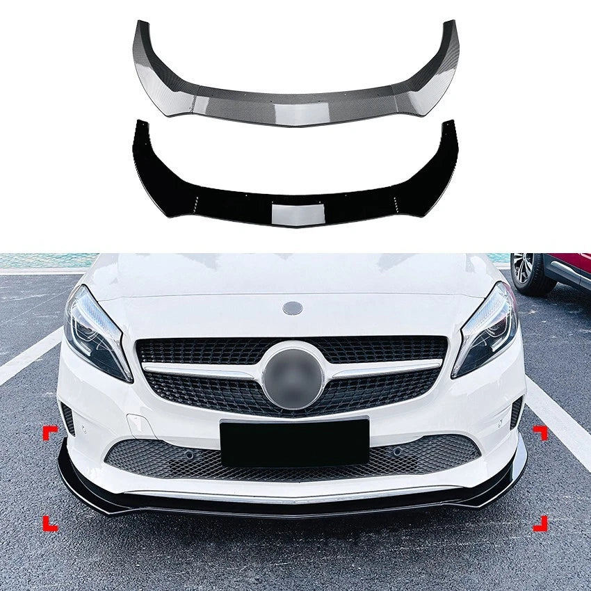 🔥ART.8646 SPLITTER PER MERCEDES CLASSE A W176 NERO LUCIDO  NON AMG-LINE 16-18