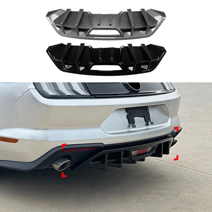 🔥ART.8647 DIFFUSORE POSTERIORE PER FORD MUSTANG MK6.5 CORPO NERO LUCIDO 18-23🔥