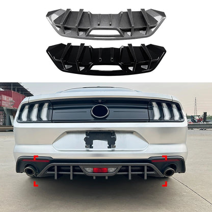 🔥ART.8647 DIFFUSORE POSTERIORE PER FORD MUSTANG MK6.5 CORPO NERO LUCIDO 18-23🔥