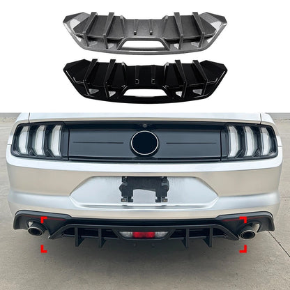 🔥ART.8647 DIFFUSORE POSTERIORE PER FORD MUSTANG MK6.5 CORPO NERO LUCIDO 18-23🔥