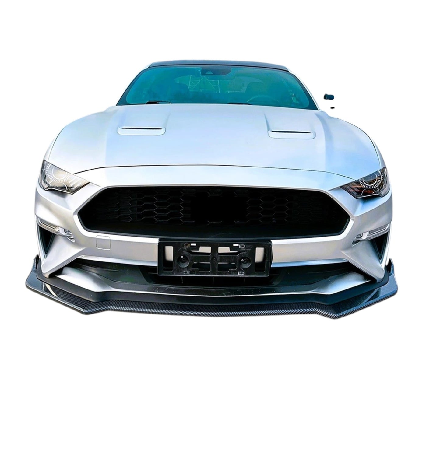 🔥ART.8649 SPLITTER ANTERIORE PER FORD MUSTANG MK6.5 NERO LUCIDO 18-23🔥