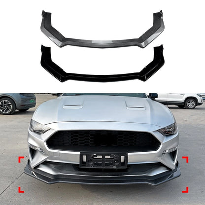 🔥ART.8649 SPLITTER ANTERIORE PER FORD MUSTANG MK6.5 NERO LUCIDO 18-23🔥