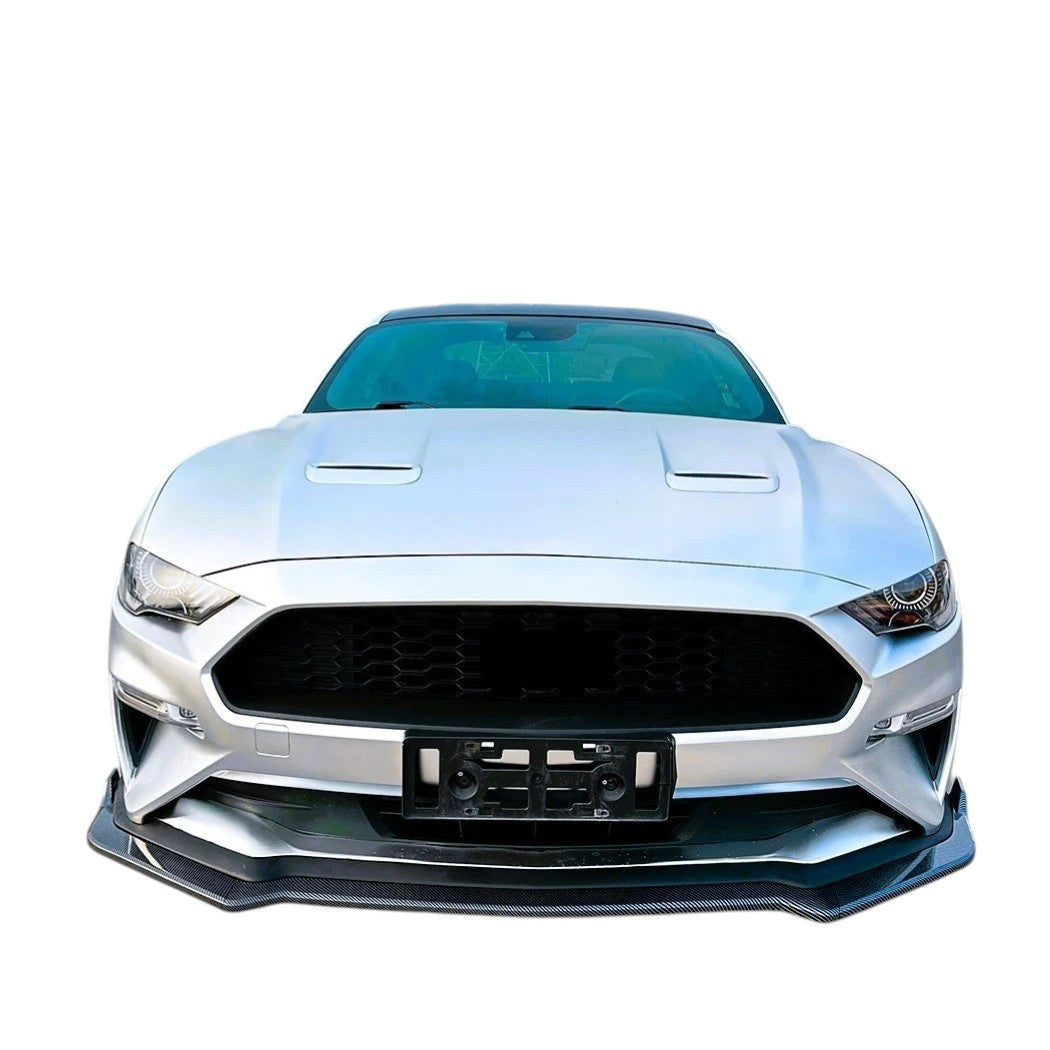 🔥ART.8649 SPLITTER ANTERIORE PER FORD MUSTANG MK6.5 NERO LUCIDO 18-23🔥