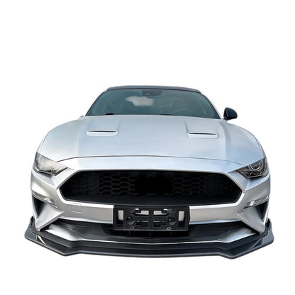 🔥ART.8649 SPLITTER ANTERIORE PER FORD MUSTANG MK6.5 NERO LUCIDO 18-23🔥