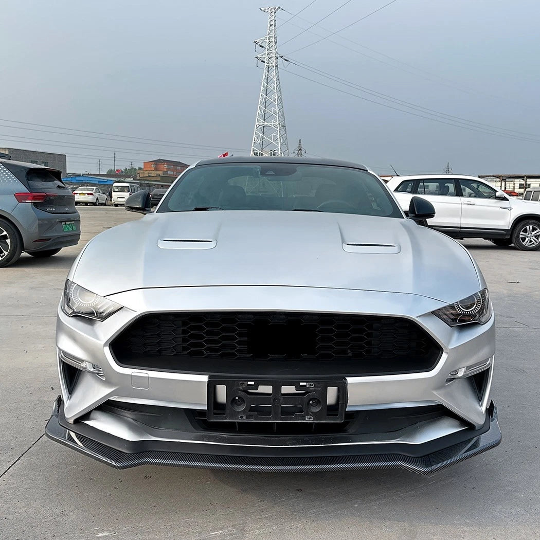 🔥ART.8649 SPLITTER ANTERIORE PER FORD MUSTANG MK6.5 NERO LUCIDO 18-23🔥