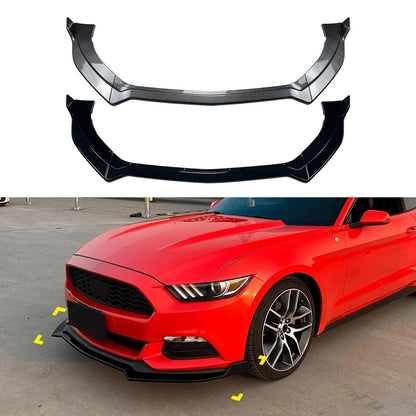 🔥ART.8650 SPLITTER ANTERIORE PER FORD MUSTANG MK6 NERO LUCIDO 15-17🔥