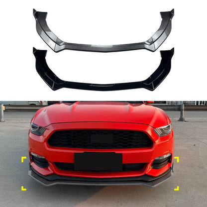 🔥ART.8650 SPLITTER ANTERIORE PER FORD MUSTANG MK6 NERO LUCIDO 15-17🔥