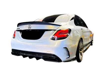 🔥ART.8661 DIFFUSORE POSTERIORE MERCEDES CLASSE C W205 NERO LUCIDO 19-21🔥