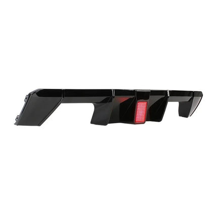 🔥ART.8663 DIFFUSORE POSTERIORE PER BMW M3 M4 G80 G82  NERO LUCIDO LABBRO LED🔥