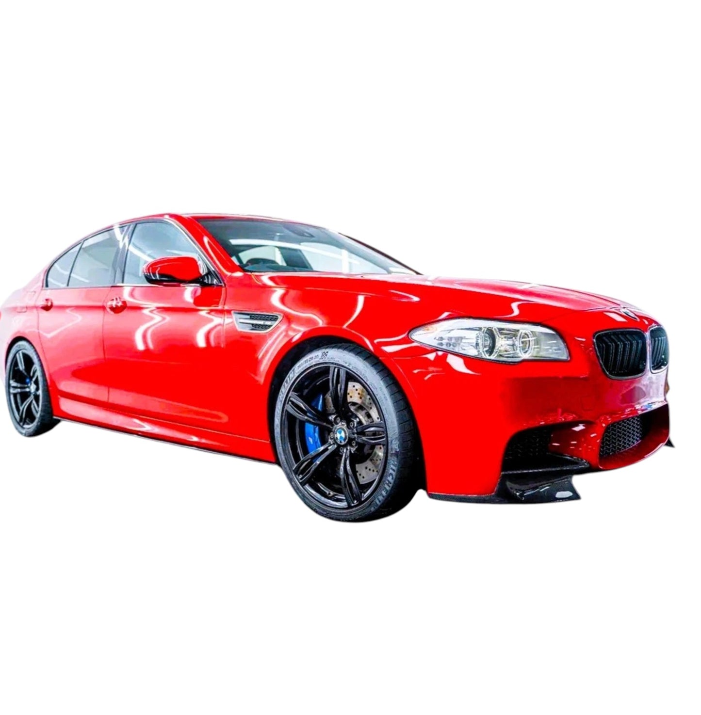 🔥ART.8674 GONNE LATERALI PER BMW SERIE 5 F10 F11 NERO LUCIDO ESTENSIONI🔥
