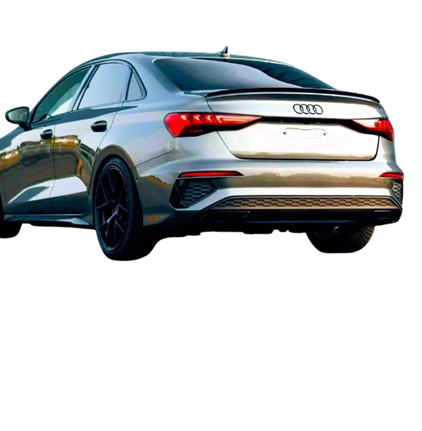 🔥ART.8687 SPOILER STIVALE Audi A3 S3 RS3 8Y BERLINA NERO lUCIDO STILE S3 20+🔥