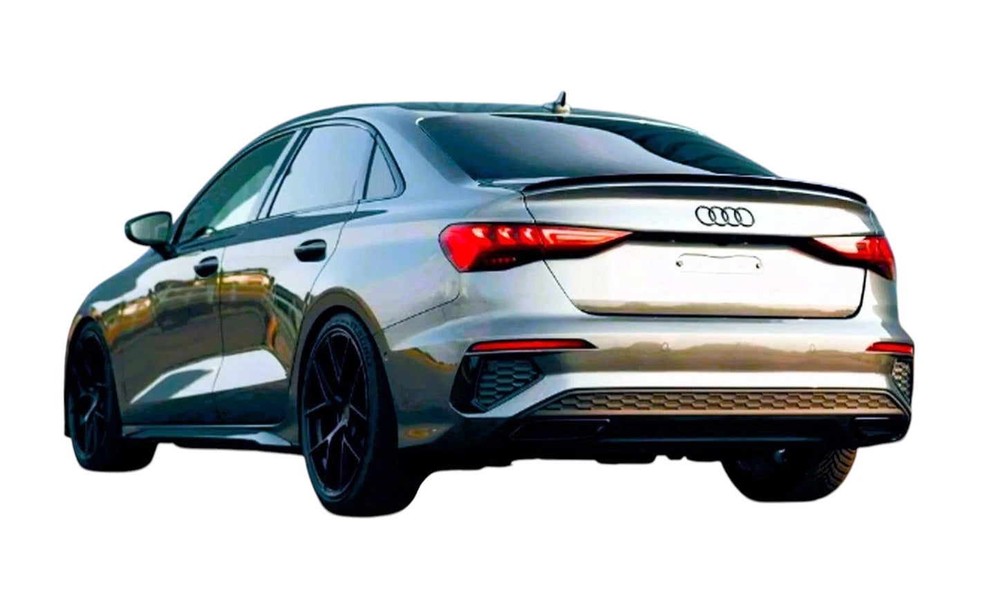 🔥ART.8687 SPOILER STIVALE Audi A3 S3 RS3 8Y BERLINA NERO lUCIDO STILE S3 20+🔥