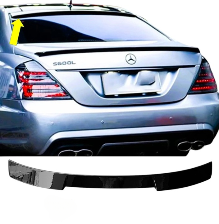 🔥ART.8691 SPOILER TETTO POSTERIORE NERO LUCIDO MERCEDES CLASSE S W221🔥