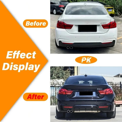 🔥ART.8697 DIFFUSORE PER BMW SERIE 4 F32 F33 F36 M SPORT NERO LUCIDO LABBRO🔥
