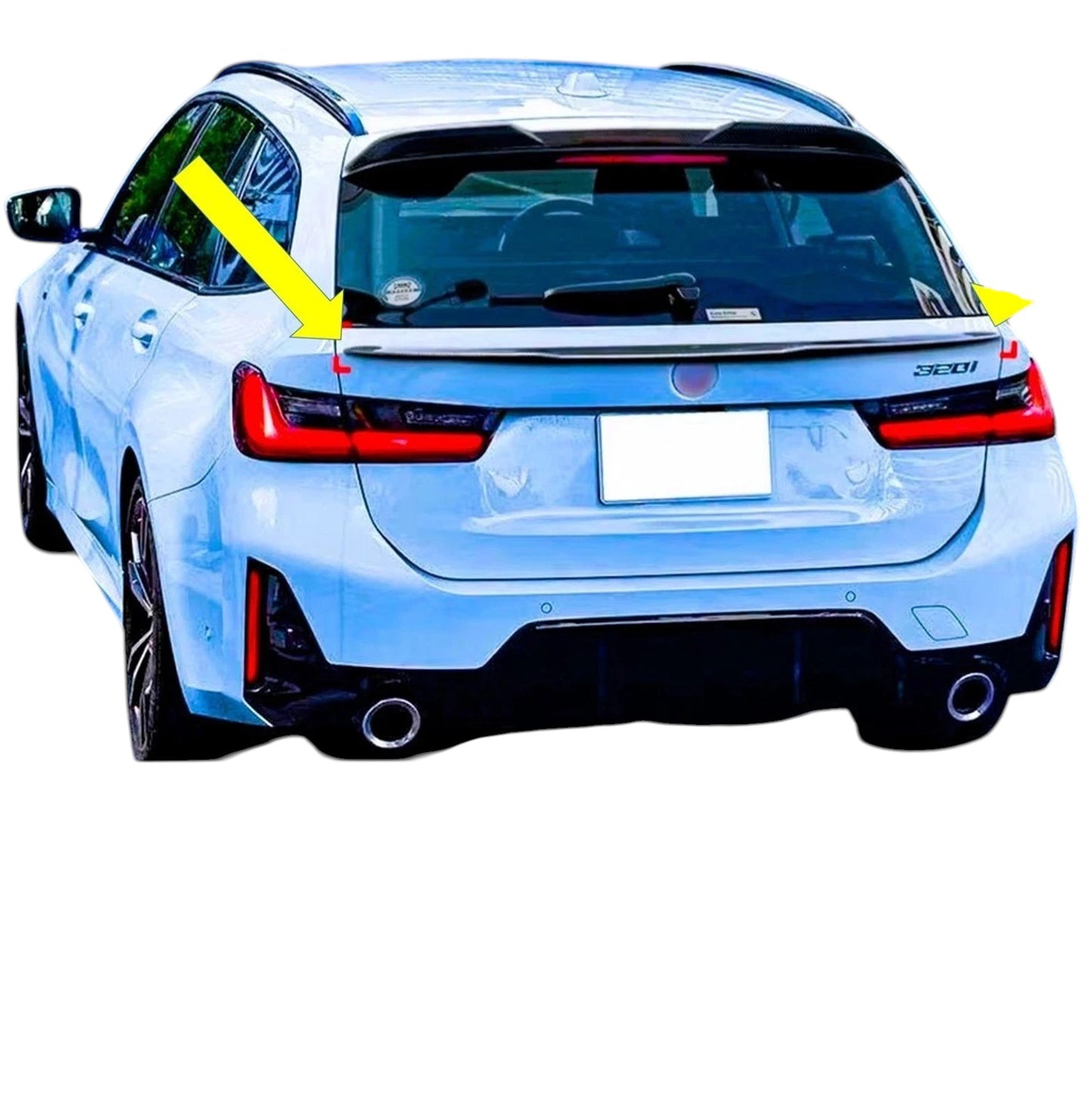 🔥ART.8700 SPOILER PER BMW 3 G21 TOURING NERO LUCIDO STIVALE ALA CENTRALE🔥