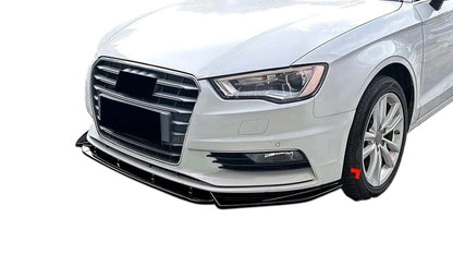 🔥ART.8707 SPLITTER ANTERIORE NERO LUCIDO AUDI A3 SE 8V NON S LINE 2013-2016🔥